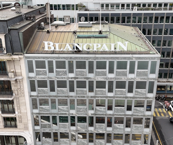 L’enseigne BLANCPAIN <br> à Genève