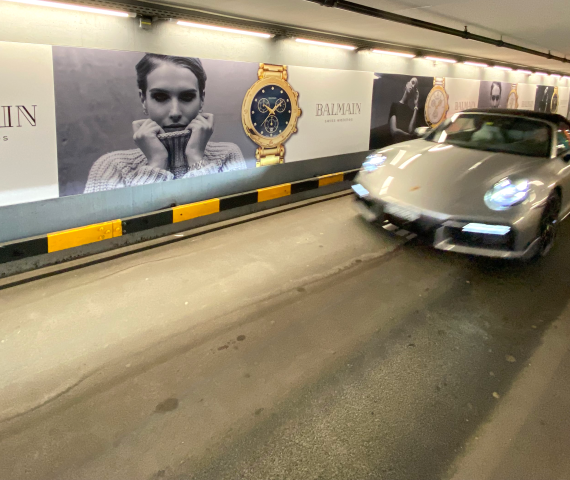 ADVERTISING DISPLAY MONT-BLANC CAR PARK