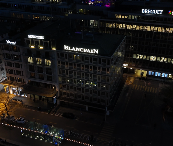 L’enseigne BLANCPAIN <br> à Genève