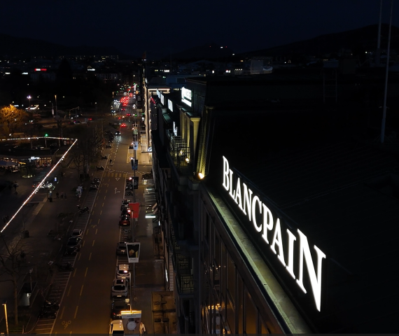 L’enseigne BLANCPAIN <br> à Genève