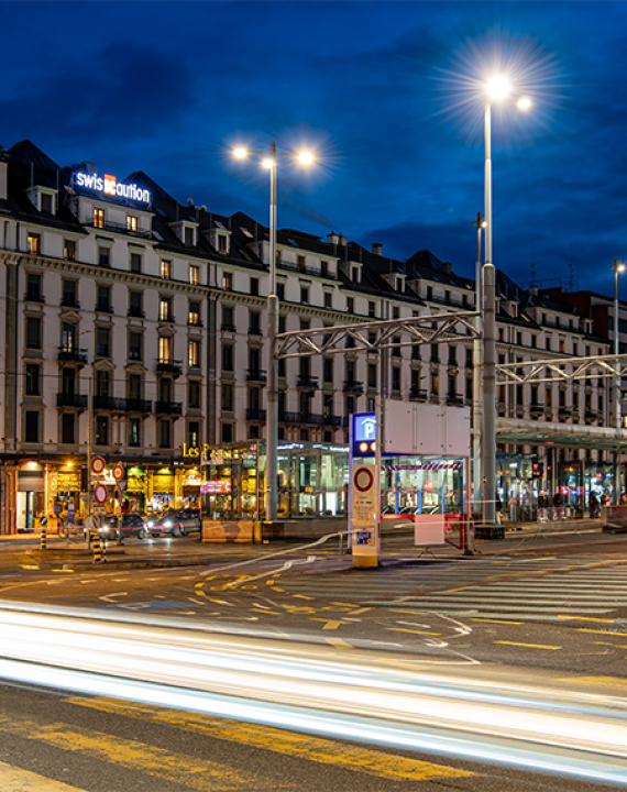 Enseigne lumineuse à Genève – PLACE CORNAVIN