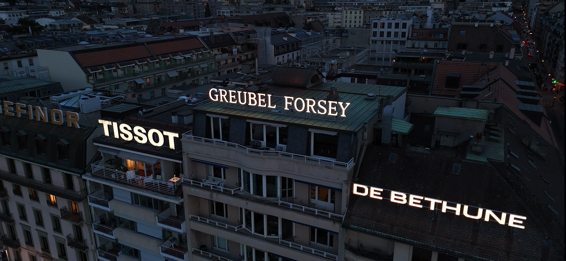 The GREUBEL FORSEY sign  in Geneva