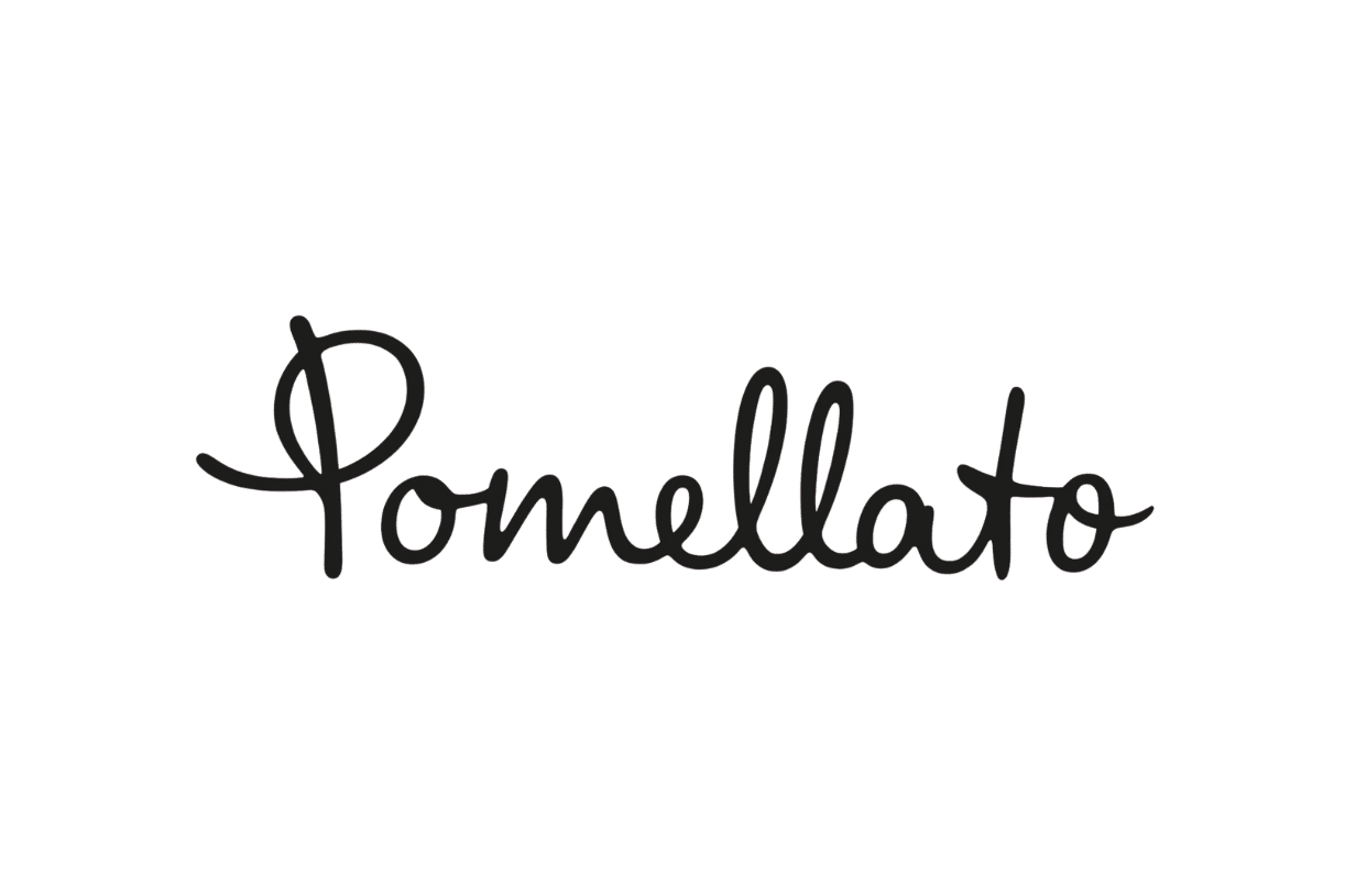 Logo de Pomellato, marque italienne de haute joaillerie contemporaine, promue par Force Promotion dans le cadre de campagnes d’affichage premium à Genève