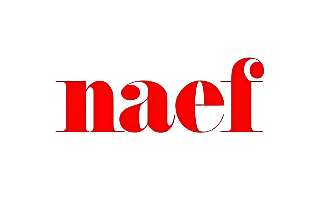 Logo de Naef Immobilier, agence immobilière leader en vente, location et gérance en Suisse romande, mise en avant au Parking du Mont‑Blanc à Genève dans le cadre d’une campagne d’affichage premium orchestrée par Force Promotion