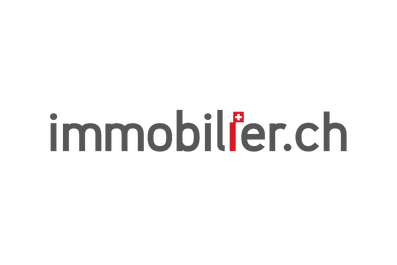 Logo de immobilier.ch, plateforme immobilière diffusée sur les supports OOH et DOOH de Force Promotion à Genève et en Suisse romande
