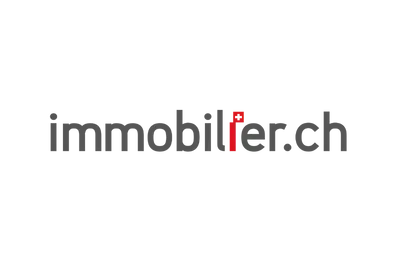 Logo de immobilier.ch, plateforme immobilière diffusée sur les supports OOH et DOOH de Force Promotion à Genève et en Suisse romande